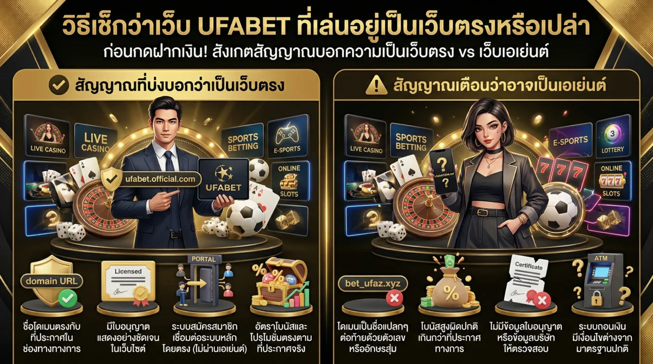 วิธีเช็กว่าเว็บ UFABET ที่เล่นอยู่เป็นเว็บตรงหรือเปล่า